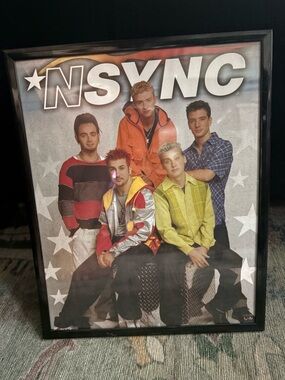 *NSYNC Framed Band Poster - Colorful 90s Pop Art